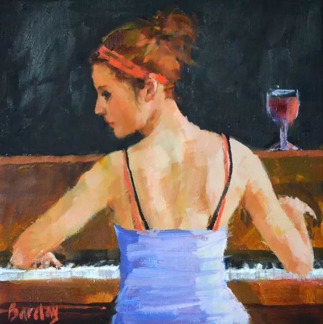 画家#英国画家穆里尔笔下的舞女,身体张力的展现,舒展的弧度太美