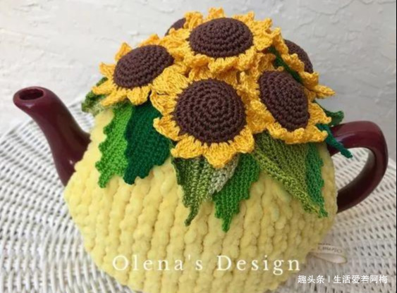 毛线钩针编织向日葵合集，DIY手工编织附图解教程