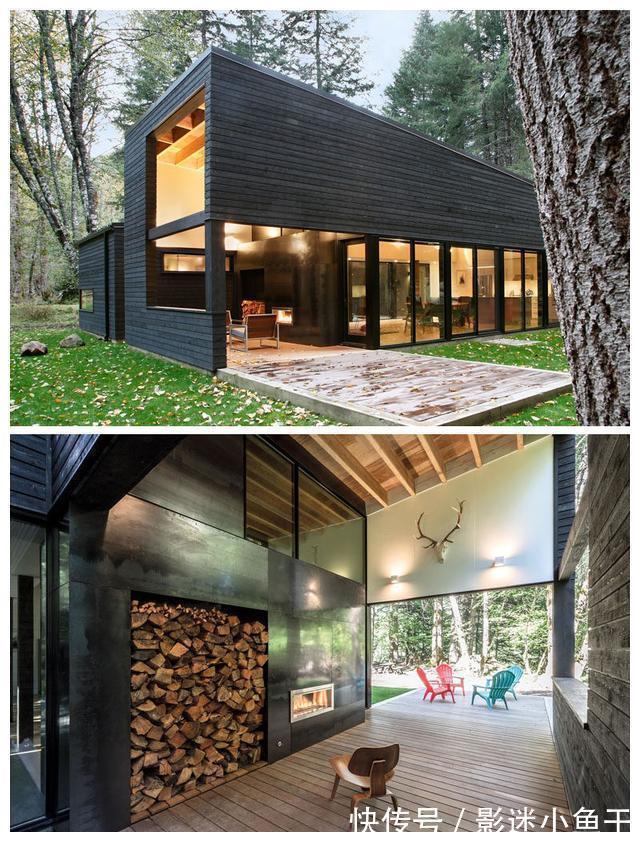 麋鹿群|自建林中四合院别墅,就地取材外观虽然简陋,入户就装修迷住了!