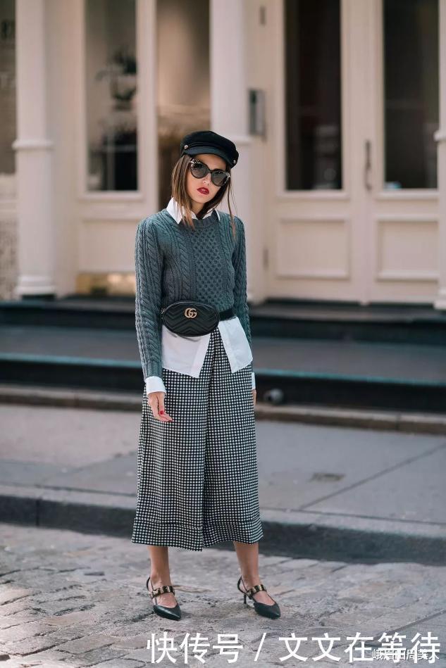 过时|卫衣早过时了,今年流行“奶奶衫+衬衫”一起穿,保暖显瘦又洋气