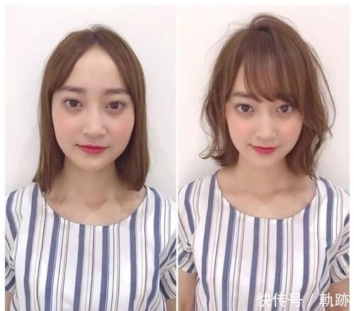 日本发型师分享“刘海小脸术”有了刘海的小姐姐,原来这么美