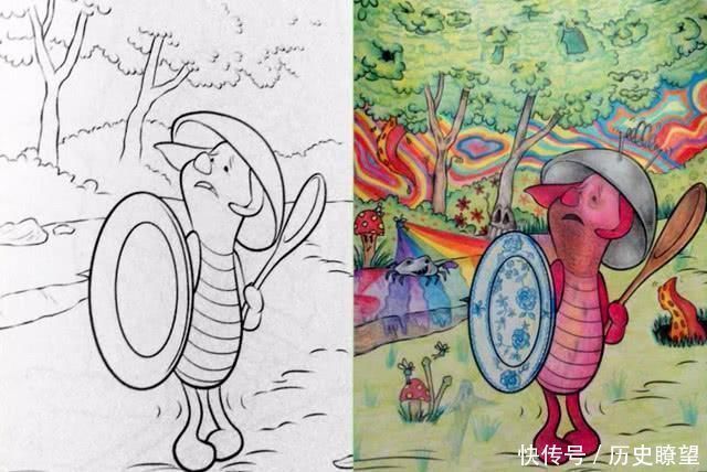 童年|父母占据少年儿童填色画本,迪斯尼人物角色全体人员变坏,童年记忆粉碎