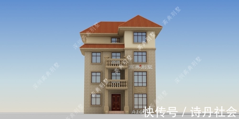 这款四层欧式别墅，外观时尚简约，百看不厌。