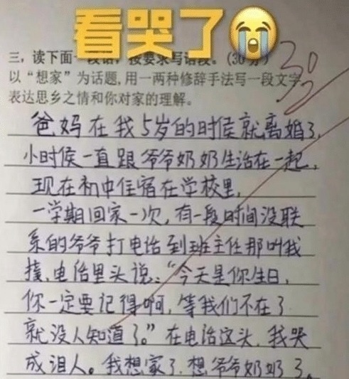 小学生|小学生满分作文《孤独》,全文没有“孤独”二字,却让老师哽咽