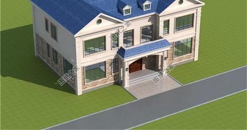 双拼|双拼二层别墅设计图,独立入户门进出,家有兄弟这样建房挺好