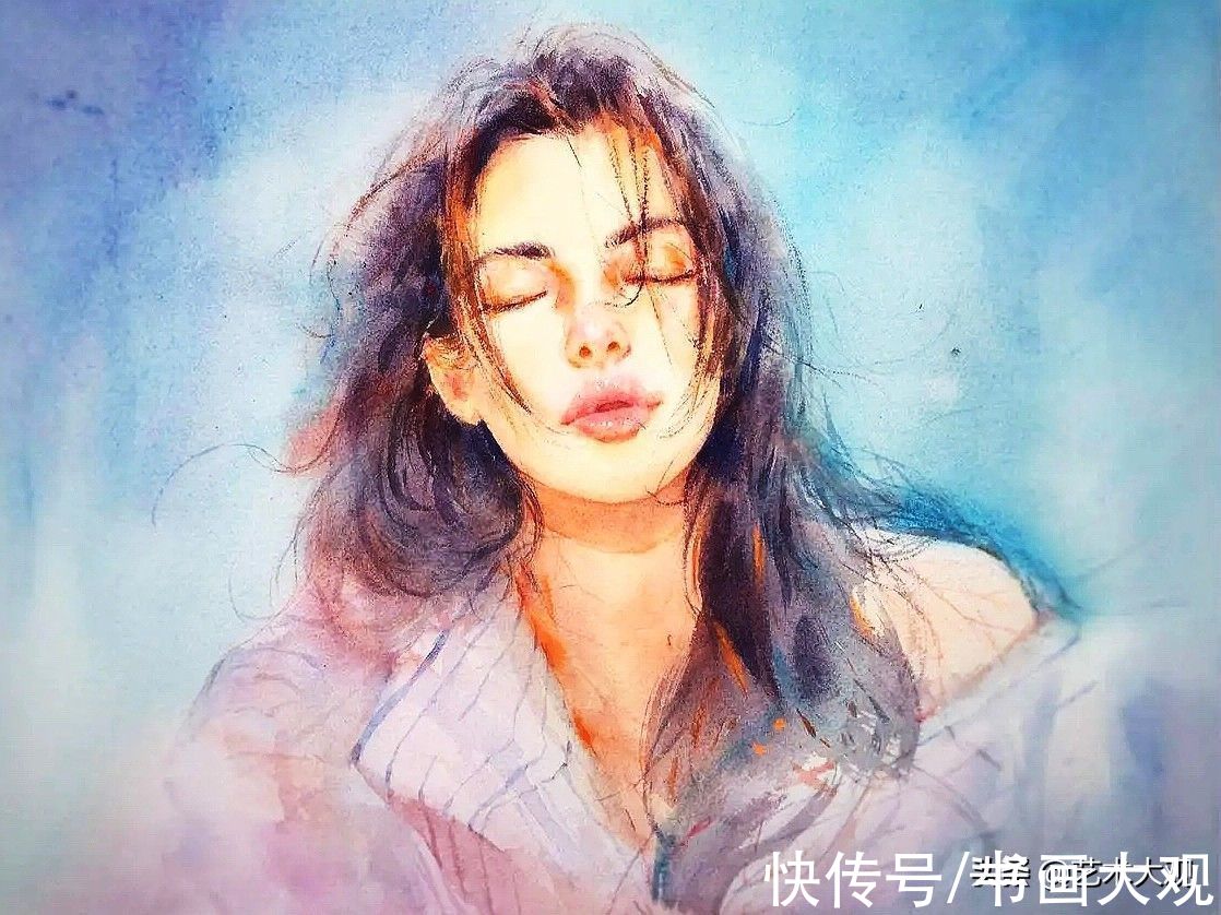 画家！好看的肖像水彩手绘90后网络知名画家张雷雷人物作品专辑