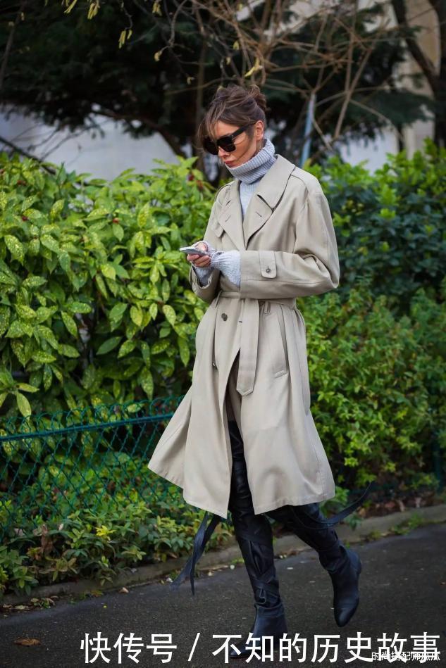 卫衣要让位了，今年流行这件“薄风衣”，配靴子连气质都变高级了