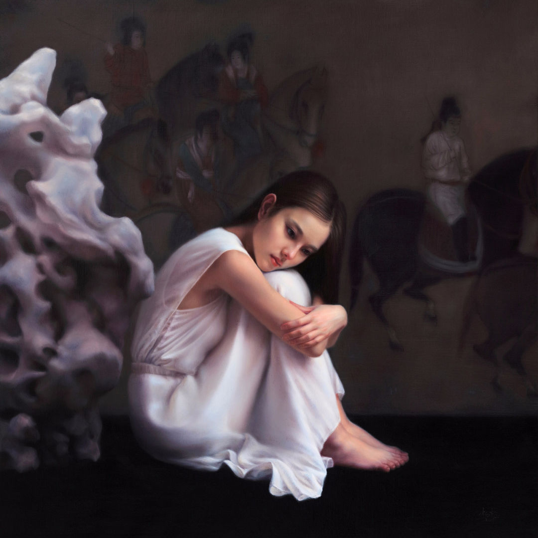 杨超@杨超:人体油画唯美而清雅脱俗,画出了东方女子的纯净与圣洁