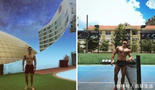 胸肌|爱机车的健身达人，用冰块盒般的八块腹肌和饱满的胸肌吸粉！