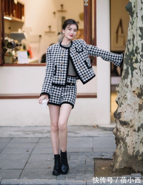外套|冬季多尝试“千鸟格”外套,经典好看又时髦,时髦精早已在穿了