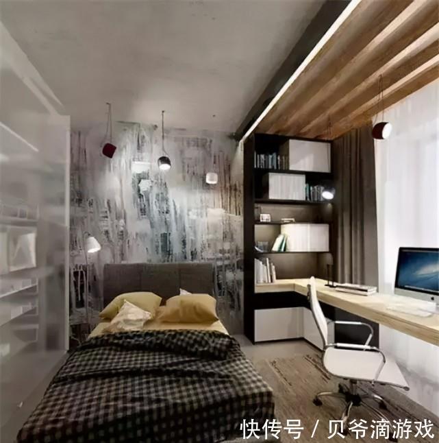 飘窗|不用专门预留书房了,这种卧室书房一体的设计最实用!