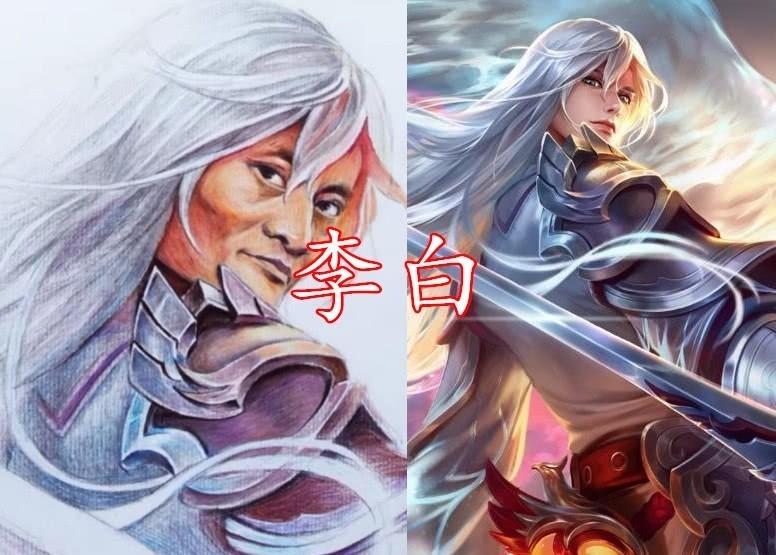 手绘|美术生手绘“王者人物”,项羽变自信,李白变有钱,小乔:拥有双倍可爱!