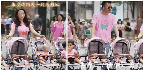 夫妻俩|头胎生双胎,二胎又喜得四胎,夫妻俩带6娃逛街造就独特风景线
