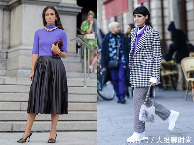 紫罗兰色很友好,亚洲人黄皮肤穿了尤其会显白,春天穿搭更浪漫