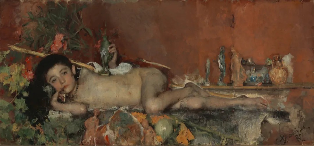 十九世纪!十九世纪意大利现实主义画家曼奇尼