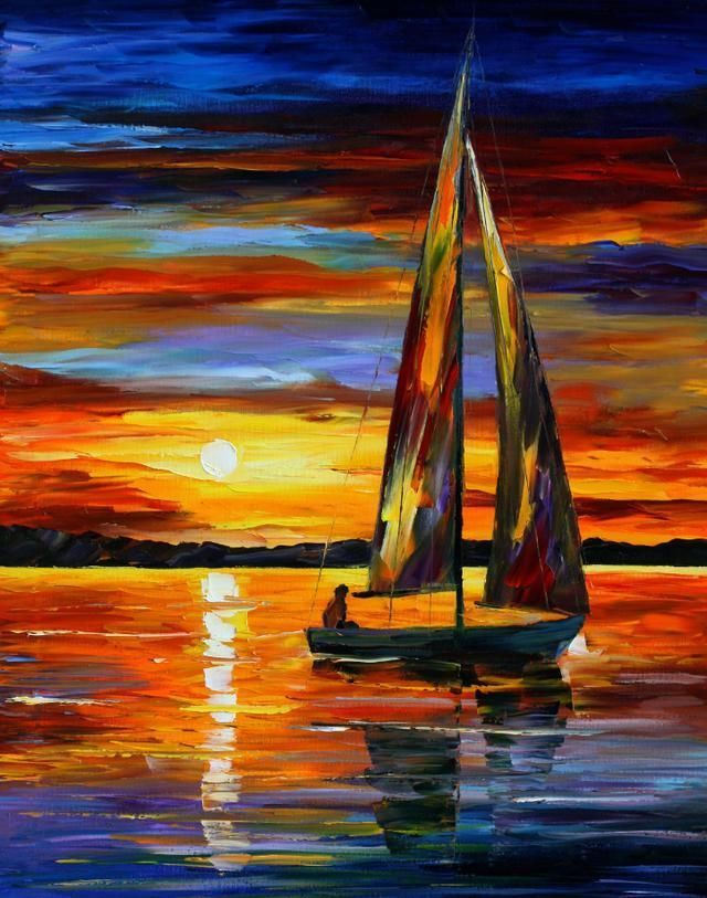 leonidafremov&现代印象以色列画家leonid afremov调色刀创作的缤纷炫丽油画