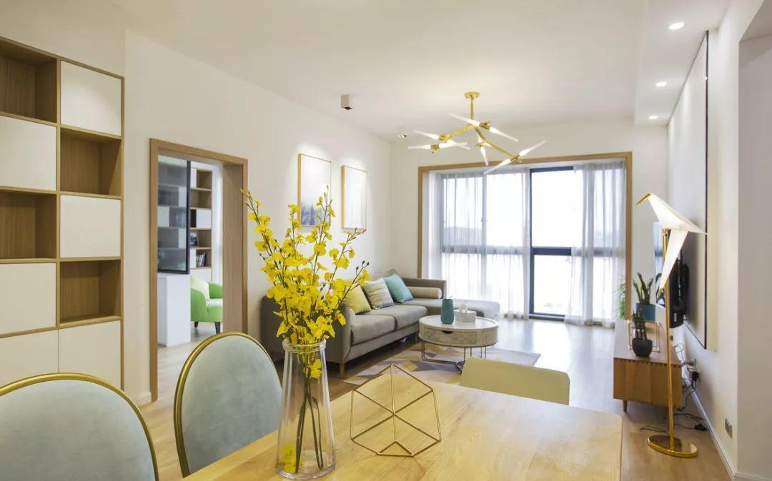 装修|105平简约的北欧风,橙色系很活力的装修,喜欢简单温馨的家