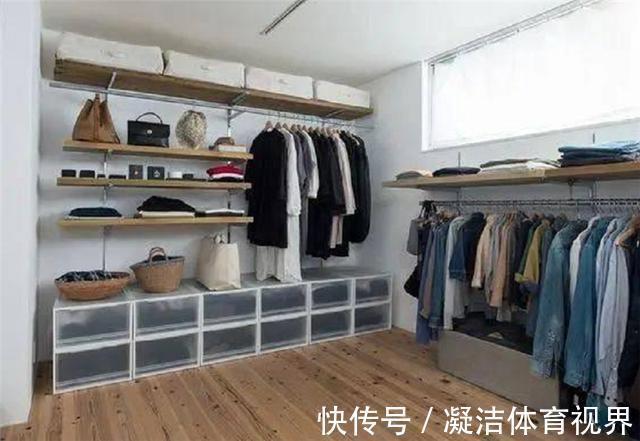 收纳|日本衣帽间太有看头!一块搁板都不用却收拾的很整洁?看完想拆家