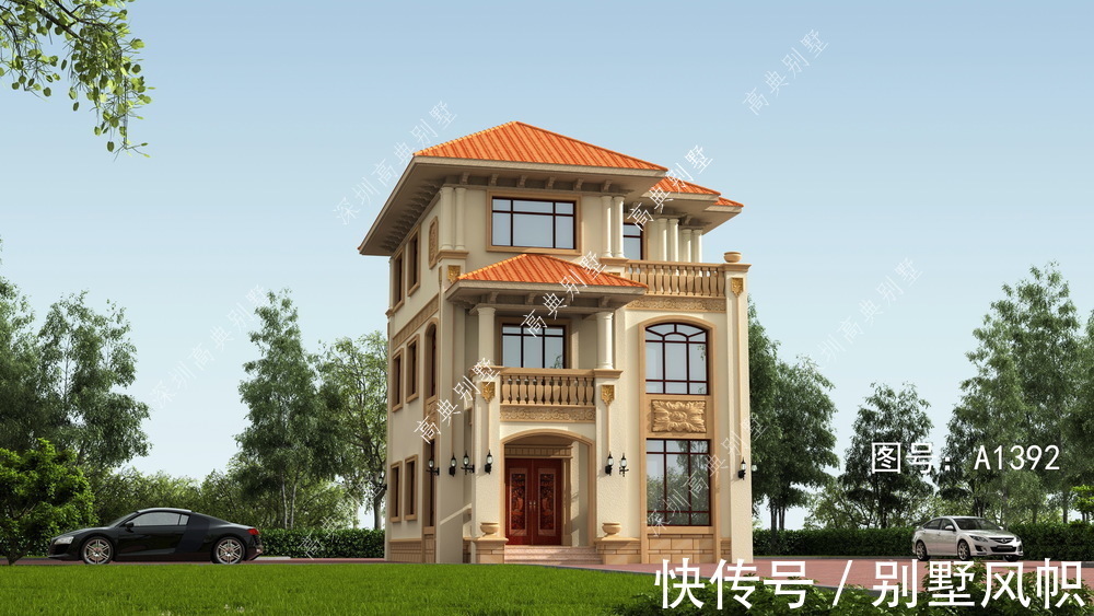 别墅|这款三层欧式别墅，别墅盖的好，日子开开心心。