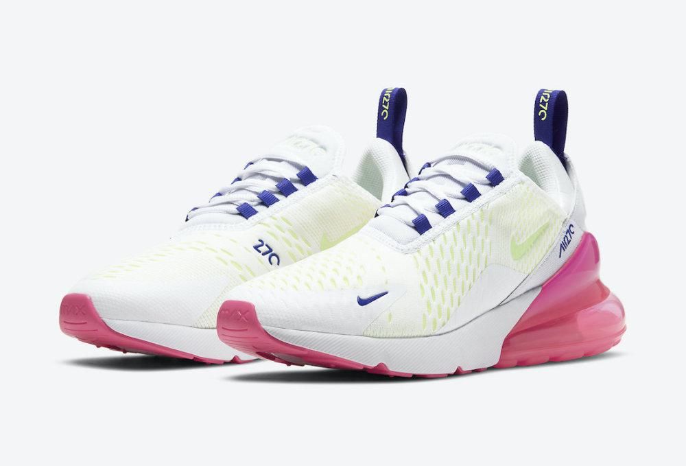 Nike Air Max 270发布，带有霓虹灯绿色和粉色口音