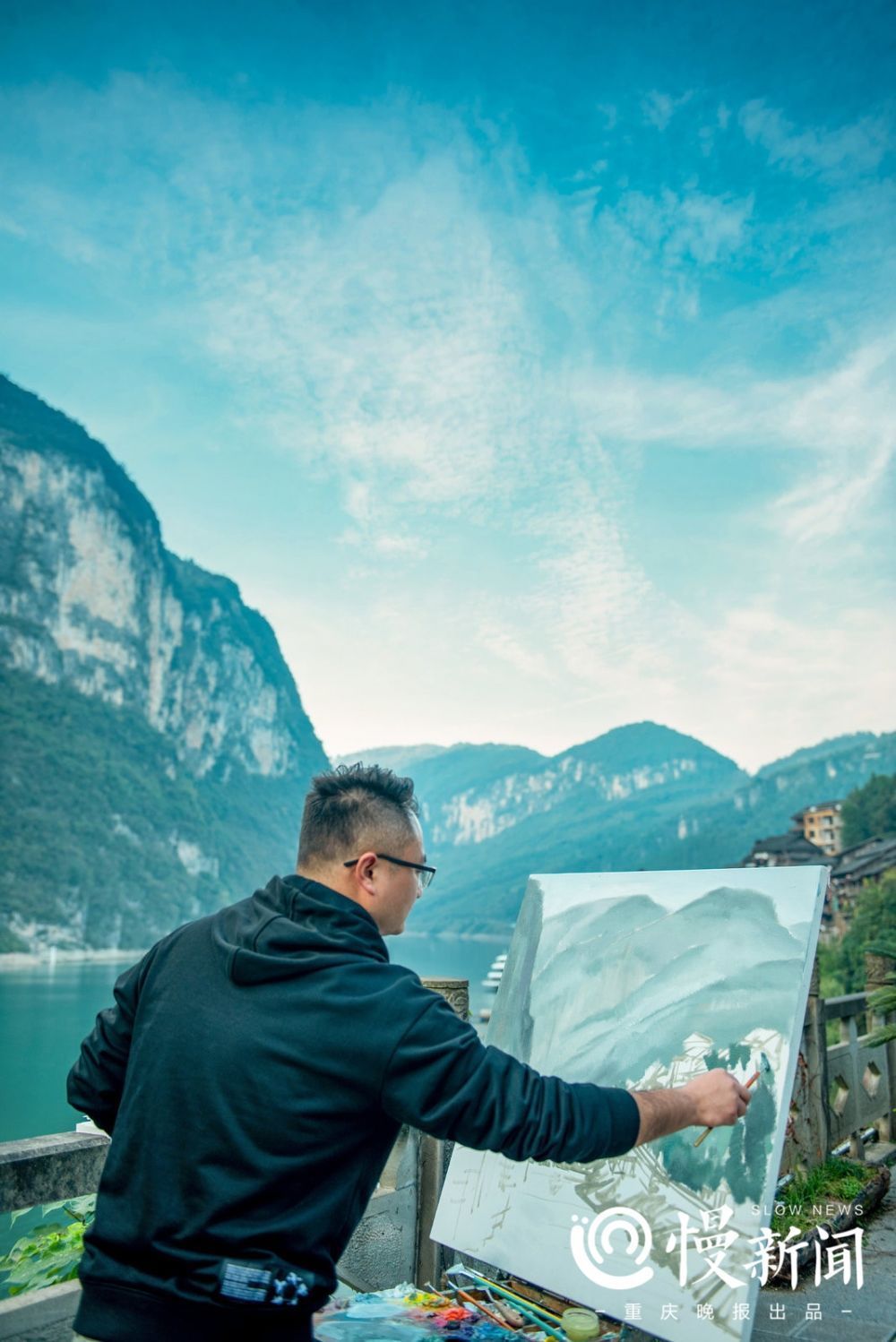 定格|用画笔颜料定格泼墨山水 龚滩,为何如此被画家钟情