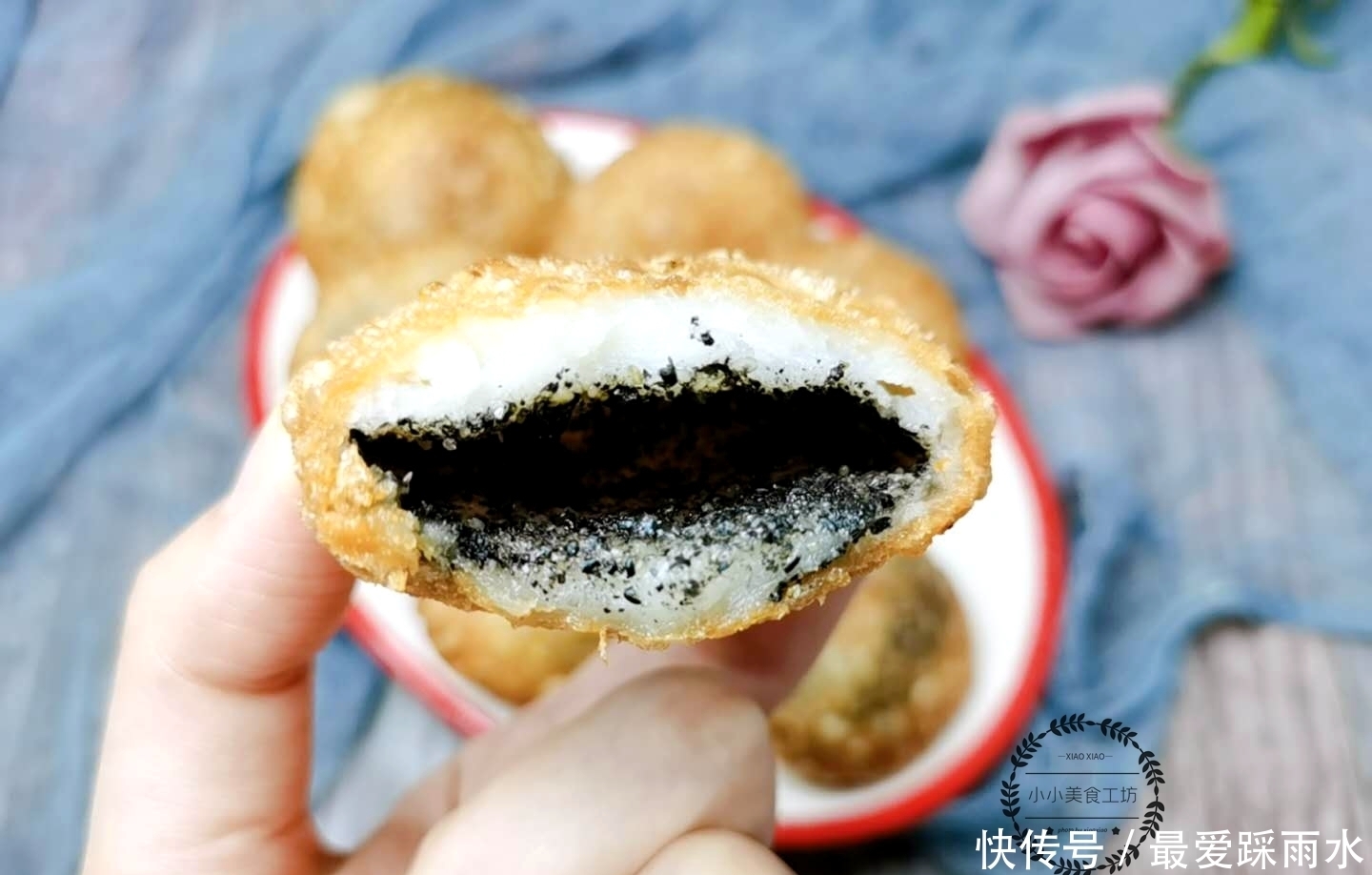 破皮|炸糖糕时,直接烫面就错了,教你正确做法,个个酥脆,空心不破皮