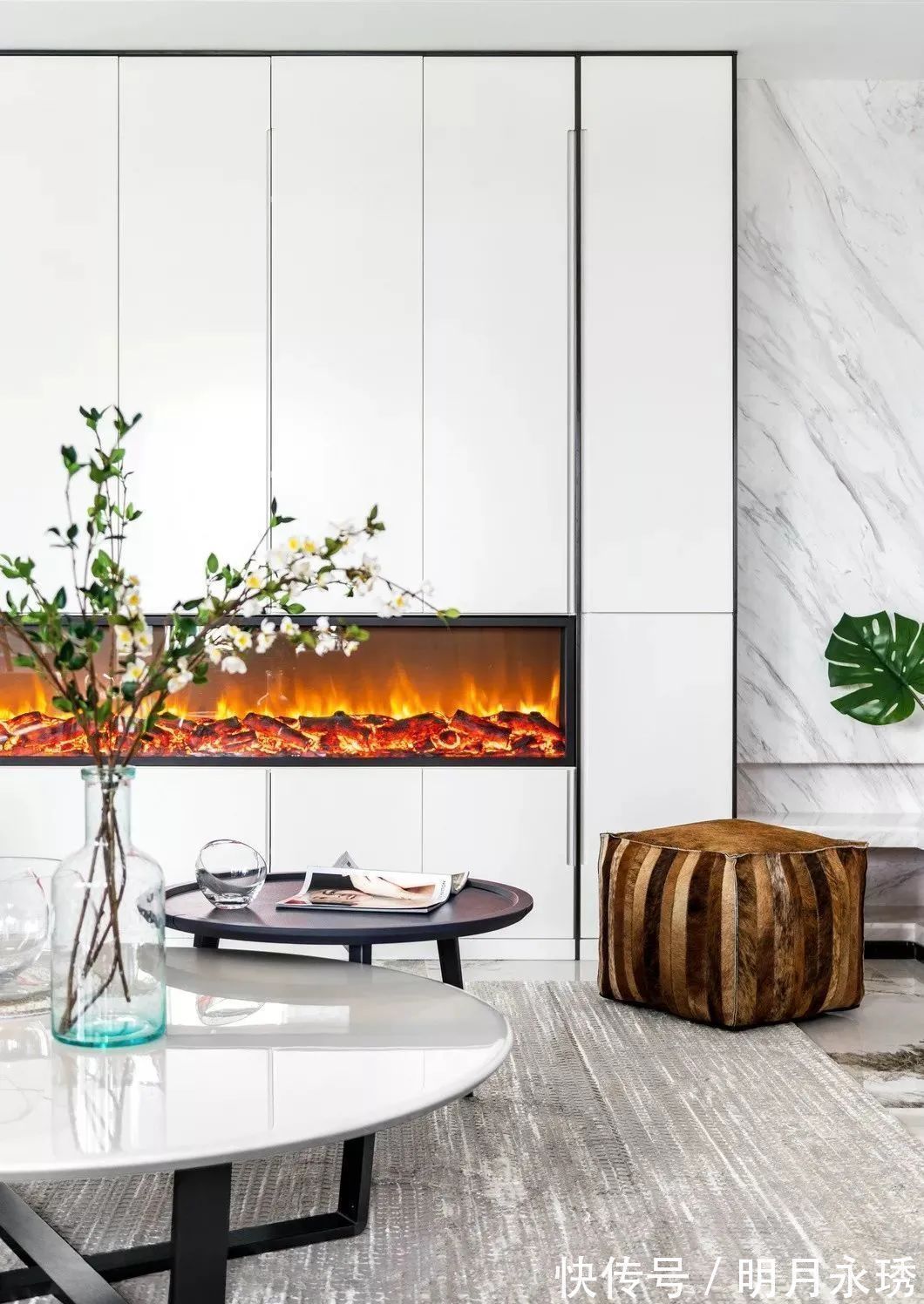 床尾凳|246㎡现代大平层,简约大方的空间,时尚优雅的布置,高级档次