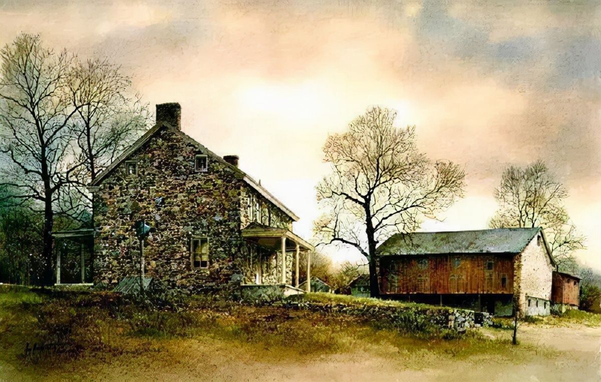 绘画&乡间记忆水彩画家RayHendershot的乡村风光和古色古香的静物绘画