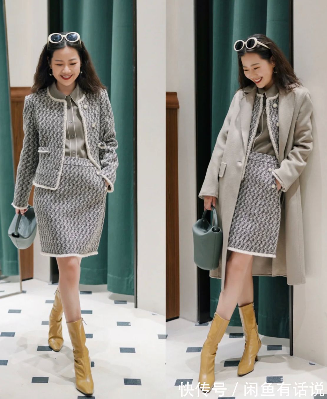 阔腿裤 穿大衣太普通?真正的“高级感”来自内搭,看38岁博主示范就知道