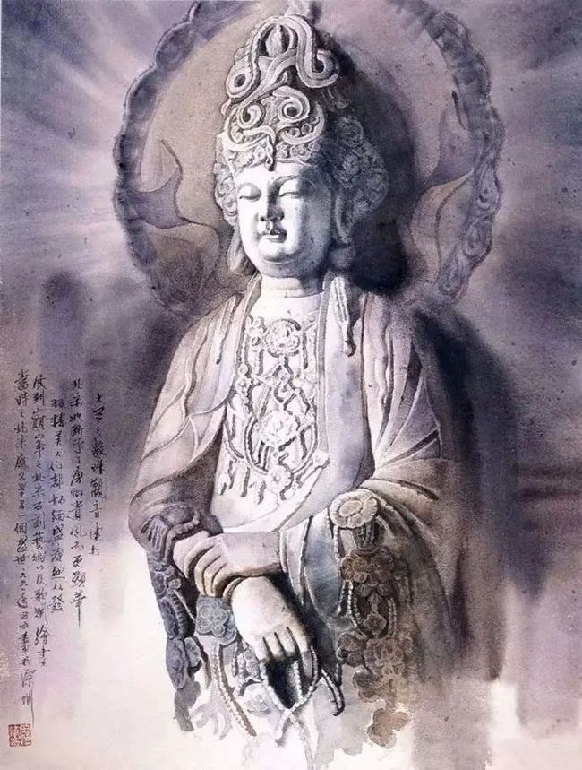 万佛神秘灵性|美到极致的水彩佛像,我第一个服了!