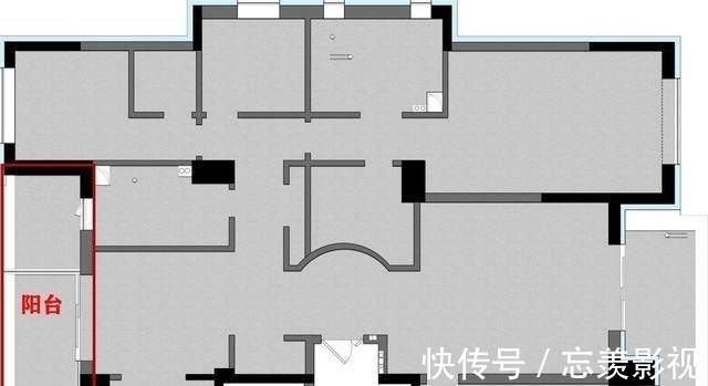 功能房|拥有改善型阳台,做三分离式布局很合理,左边晾晒,右边改功能房