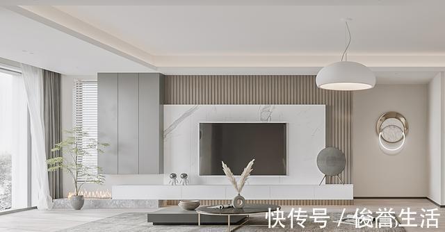 石材|我家电视墙好看，那是下了功夫的！欧松板凸出10公分挂石材，耐看