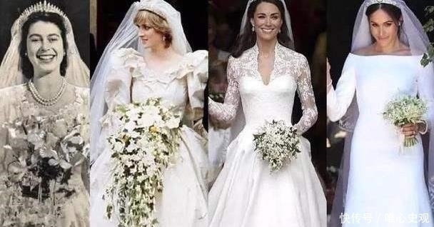 英国王室婚纱款式回顾,凯特的优雅,梅根的最“简单”却是最贵的