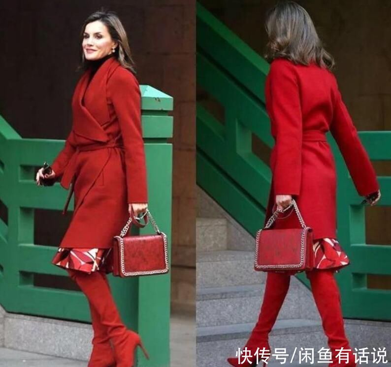 头发|西班牙王后盘起头发更惊艳,穿超长大衣优雅大气,这才是王室风范