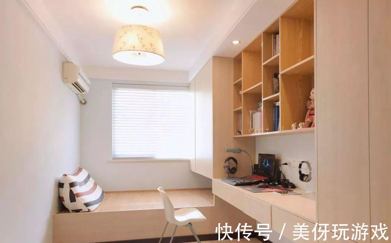 台面|小户型:小卧室一定要装个书桌柜,不占空间还可以当书房用!