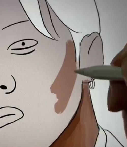 关晓彤$美术生画“鹿晗”,开始关晓彤看了都想打人,最后来秀操作的