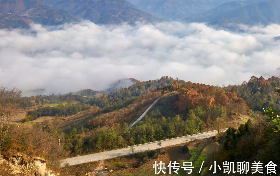 彩林|平武有座山红透了！山上这条云端上的彩林公路秋色如画