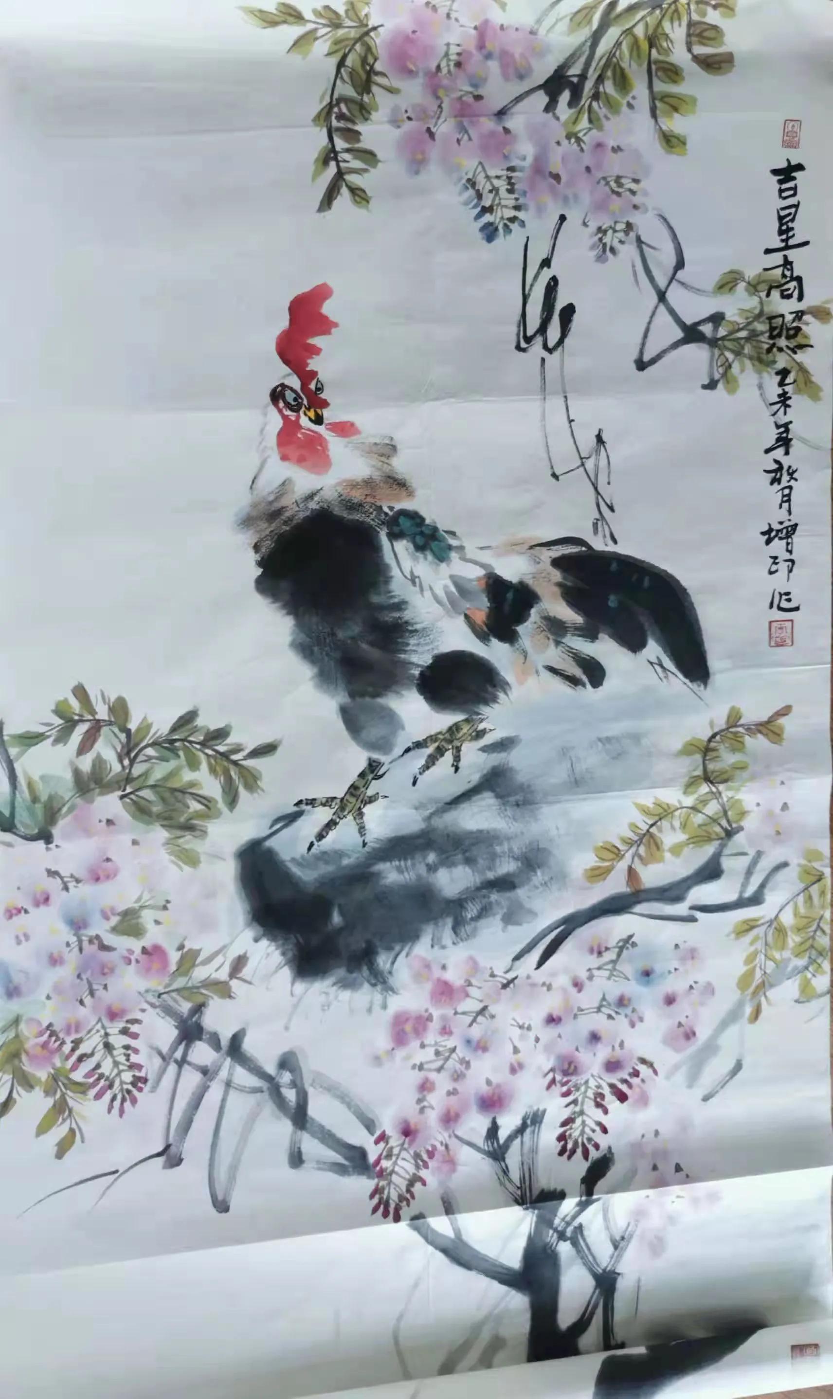 国画!中国当代花鸟画家李增印国画中的幸福家园