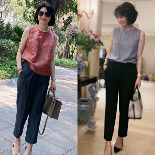 主身|50岁+女人别穿得像大妈!学她的减龄穿搭:年过半百也能很迷人!