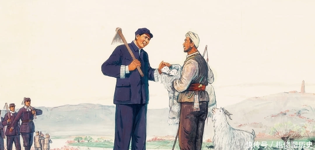 农民|毛主席和农民在一起的精美油画,这就是艺术家心中的领袖