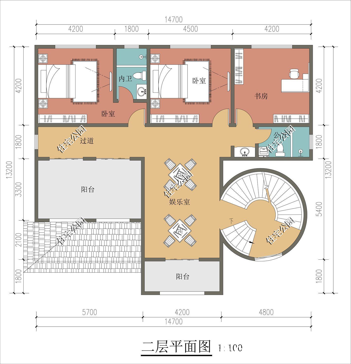 托斯卡纳|14×13米托斯卡纳住宅，外观都这么好看了，没想到室内更霸气