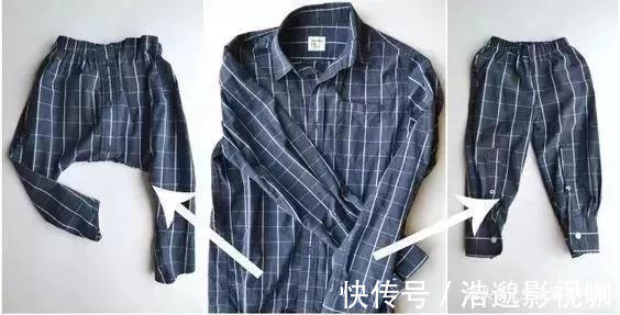 围嘴|这妈妈太会省了，去年的旧衬衫改成了孩子的连衣裙，DIY旧物改造