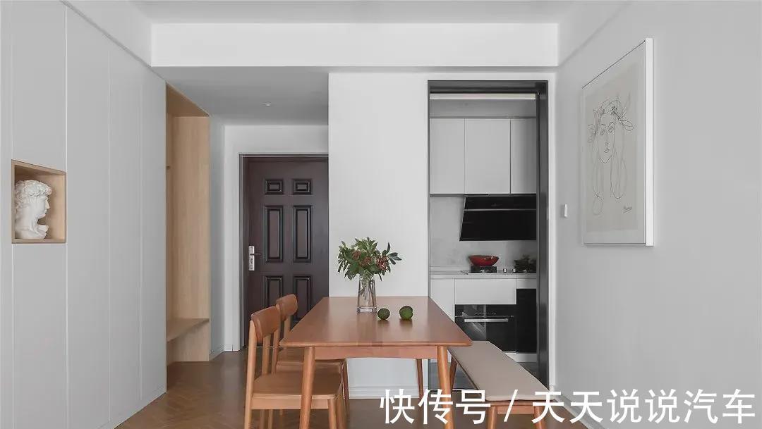 餐边柜+|96㎡简约北欧风,极简即美,这是什么神仙装修