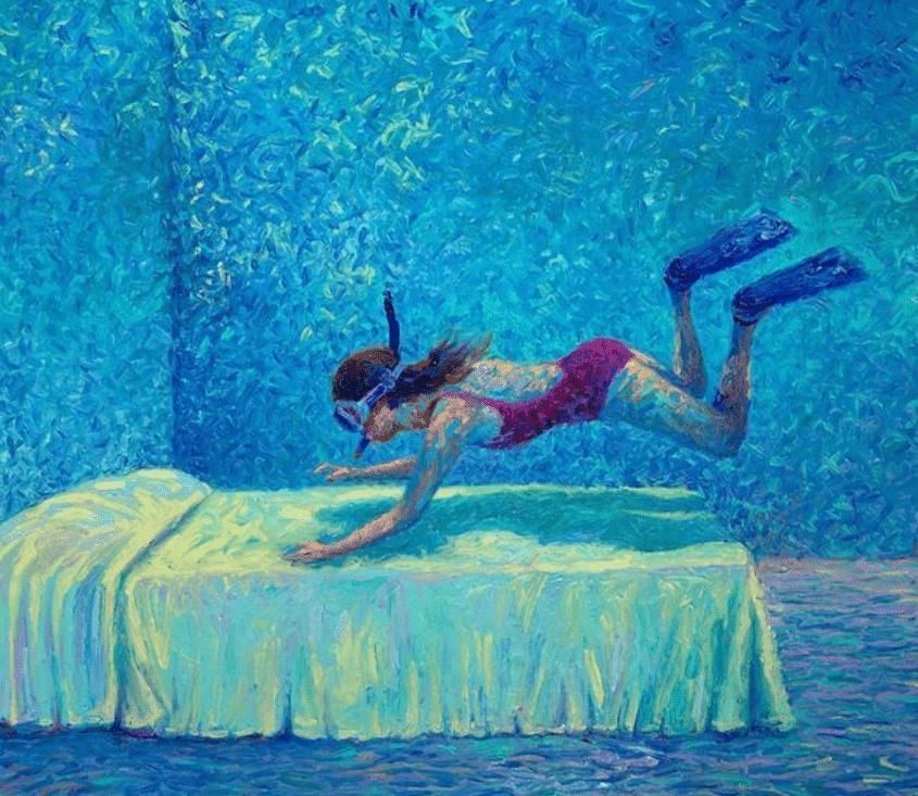 画画|她画画不用笔,反而用手“乱抹”,卖画一年狂赚100万