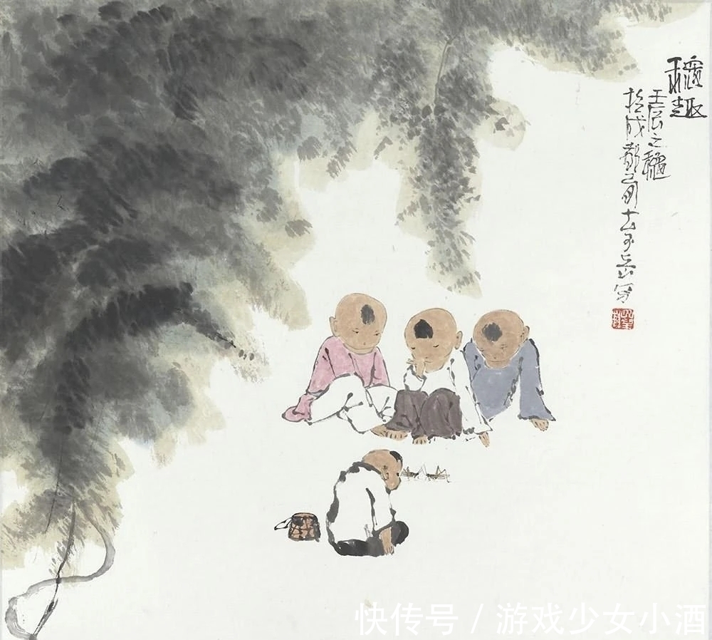 陈子庄@他贵为山水画大师的儿子，绕开中国画师承的最大忌讳，可敬可嘉！