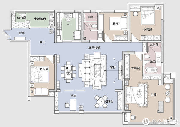 风格|180㎡四居室大平层,简欧风格有种低调的奢华感,让人感觉眼前一亮