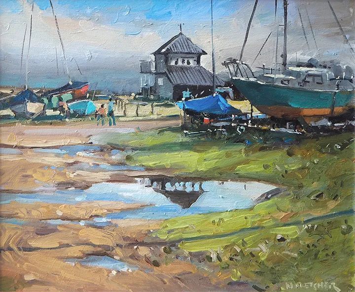 田园风光画@他用画笔,勾勒出一幅幅唯美动人的田园风光画