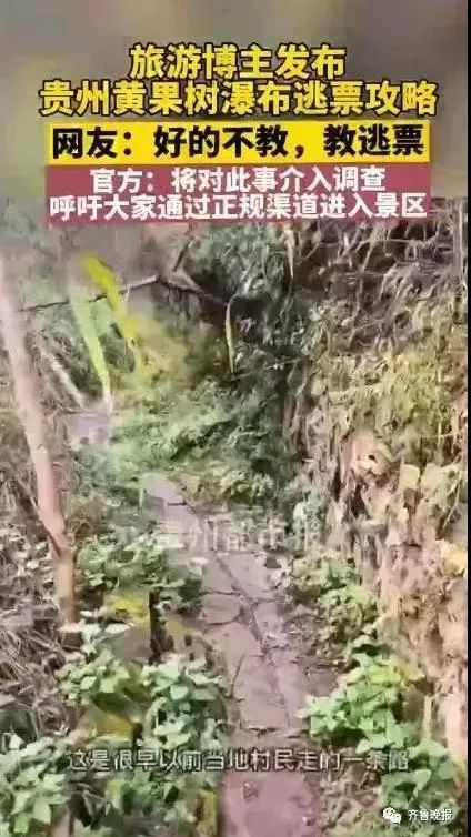 景区|又有旅游博主发布景区“逃票”攻略？众网友谴责，相关部门已调查