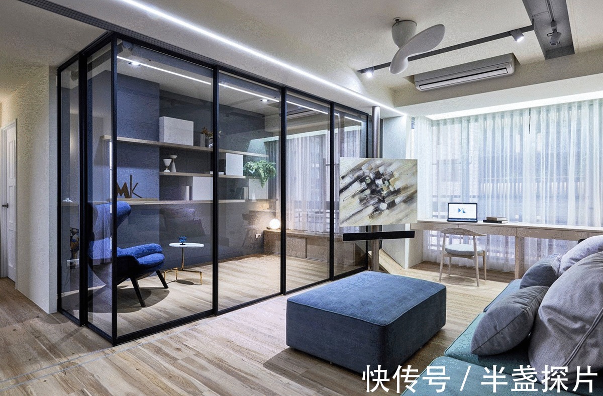 木调|充满欢声笑语的亲子之家!110㎡,时尚灰蓝调北欧风,超惊艳!