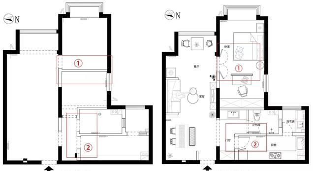 背景墙|77平简约风小户型两房改一房简洁的配色带来舒适的家
